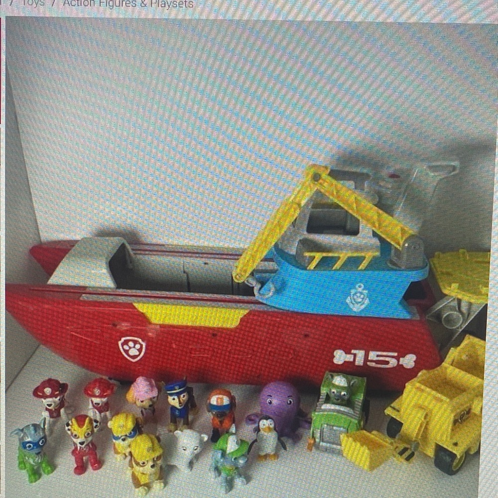 Paw Patrol Adventure Ship with Figures - Red, Blue, and Yellow